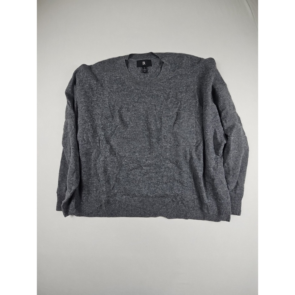 Banana Republic Mens 100% Cashmere Pullover Sweater Size XL Gray Long Sleeve